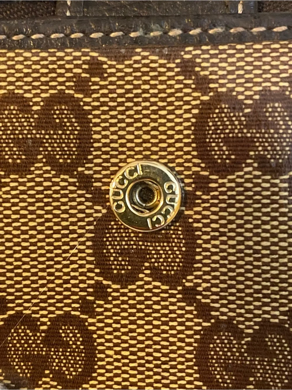 Gucci Brown/Beige Crystal Canvas GG Monogram Zip-Around Wallet - Picture 15 of 16